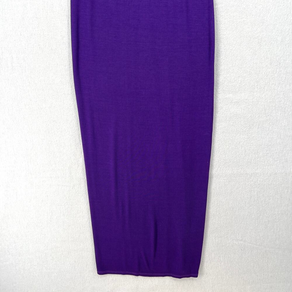 ENZA COSTA Silk Rib Essential Maxi Dress Womens Small Purple Tank Thin Strap NWT - Picture 5 of 13